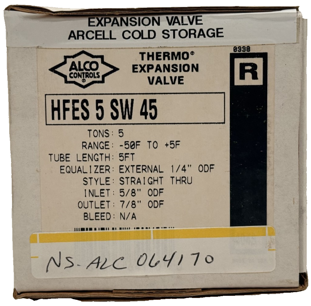 NEW ALCO CONTROLS HFES 5 SW 45 THERMO EXPANSION VALVE HFES5SW45 - Image 7