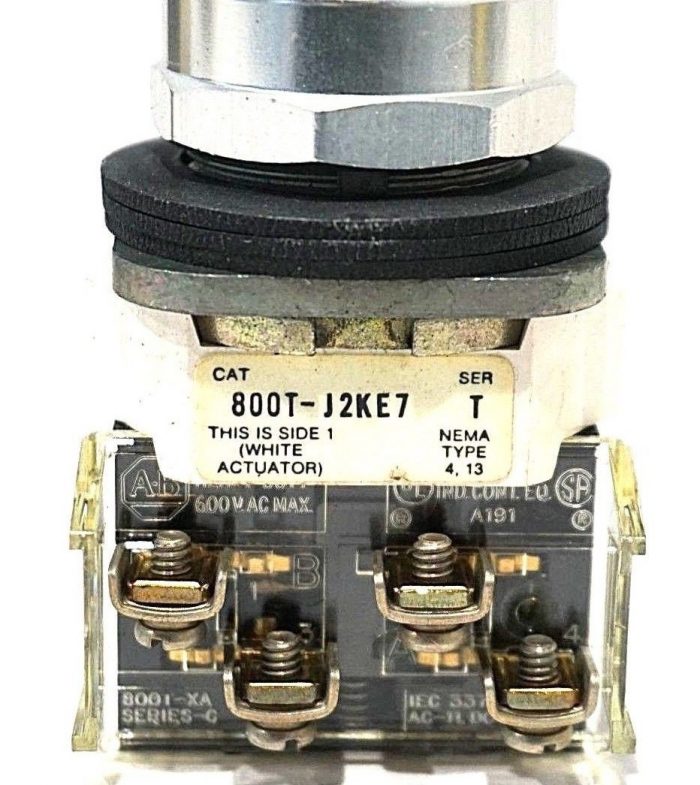 NEW ALLEN BRADLEY 800T-J2KE7B SELECTOR SWITCH SER.T 800TJ2KE7B - Image 3