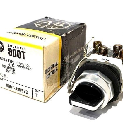 NEW ALLEN BRADLEY 800T-J2KE7B SELECTOR SWITCH SER.T 800TJ2KE7B