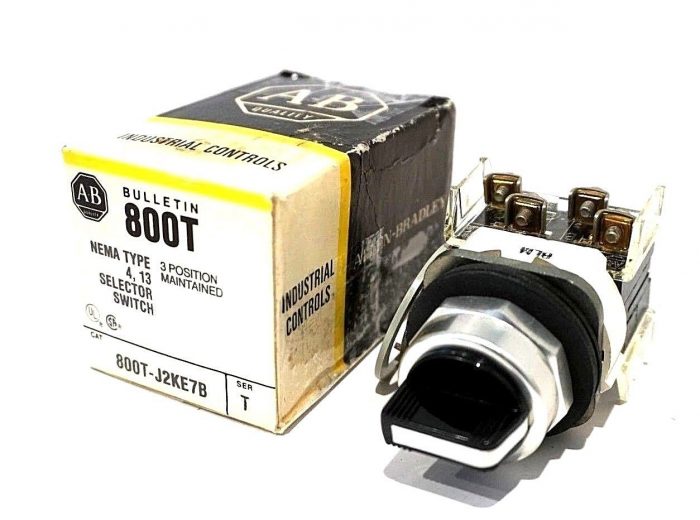 NEW ALLEN BRADLEY 800T-J2KE7B SELECTOR SWITCH SER.T 800TJ2KE7B