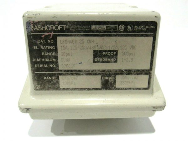 NEW ASHCROFT LPSN4GB 25 XNH PRESSURE SWITCH LPSN4GB25XNH - Image 4