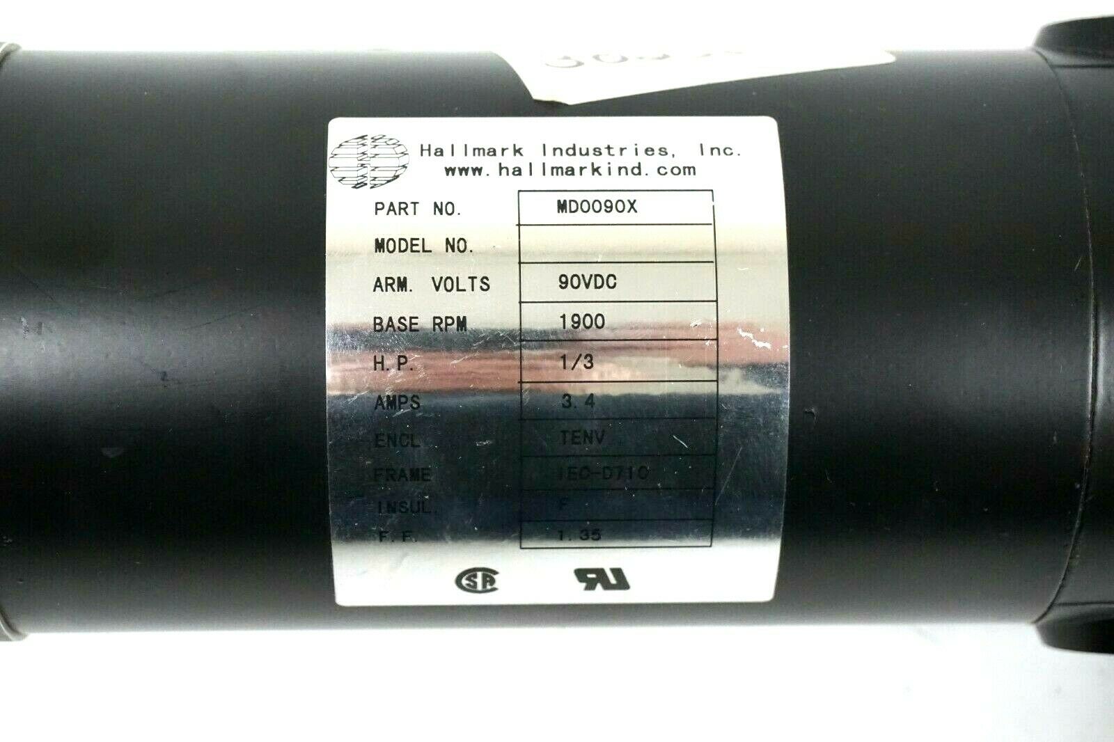 NEW HALLMARK MD0090X 3.4 AMP ELECTRIC MOTOR SB Industrial Supply, Inc.