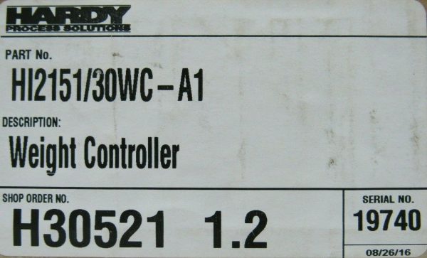 NEW HARDY HI2151/30WC-A1 WEIGHT CONTROLLER HI215130WCA1 - Image 6