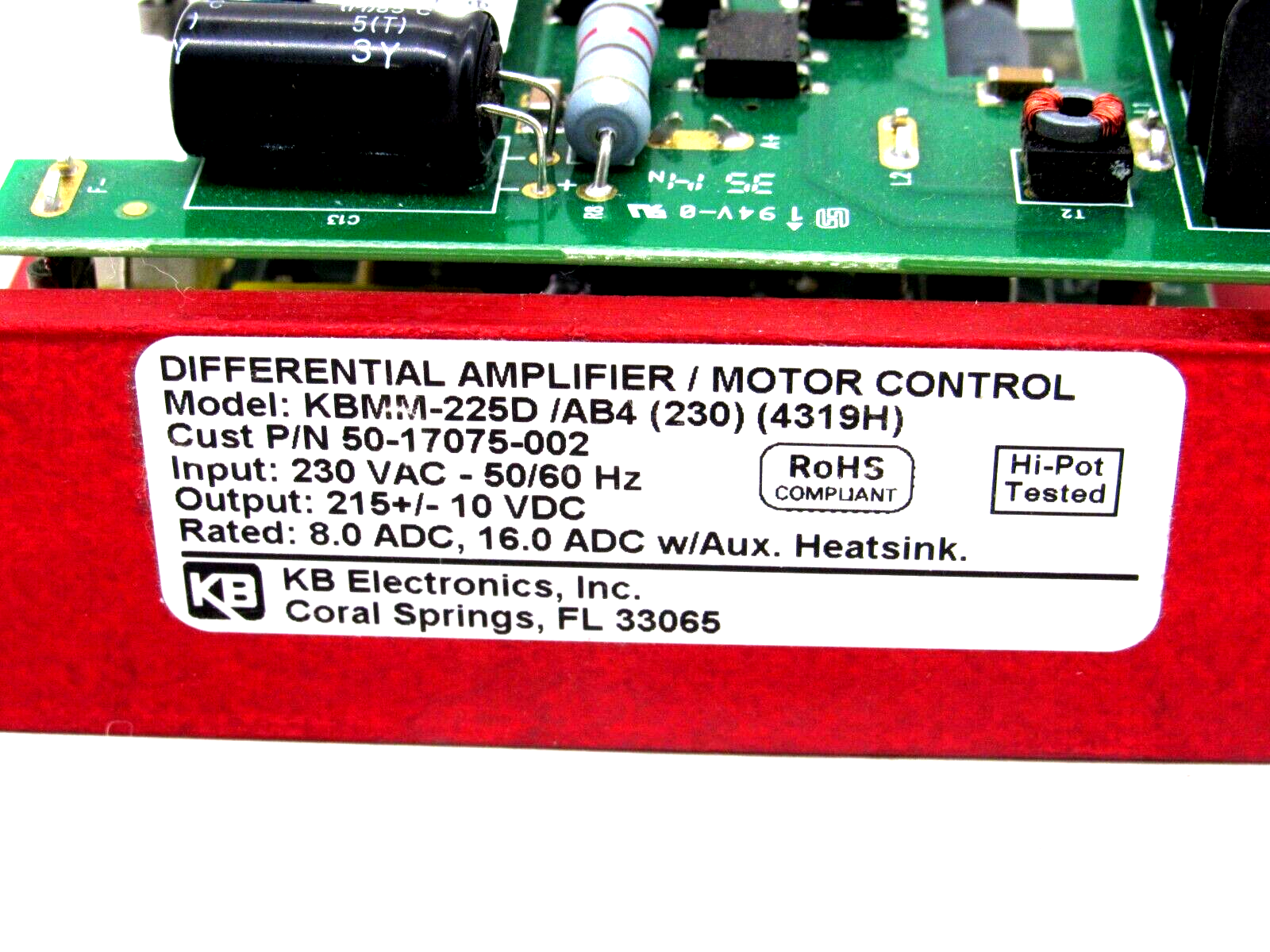 NEW KB ELECTRONICS KBMM-225D MOTOR CONTROL KBMM225D - Image 3