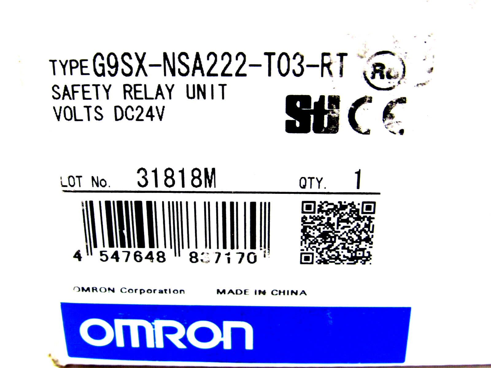 NEW OMRON G9SX-NSA222-T03-RT DC24 SAFETY RELAY G9SXNSA222T03RT - Image 5