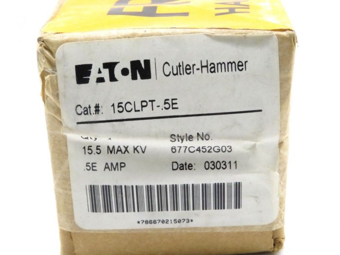 NEW SEALED EATON 15CLPT-5E HIGH VOLTAGE FUSE 15.5 KV .5E AMP - Image 4