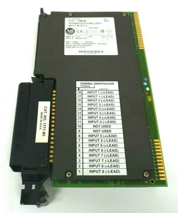 USED ALLEN BRADLEY 1771-IXE/D 1771-WI THERMOCOUPLE INPUT MODULE 1771IXED - Image 3