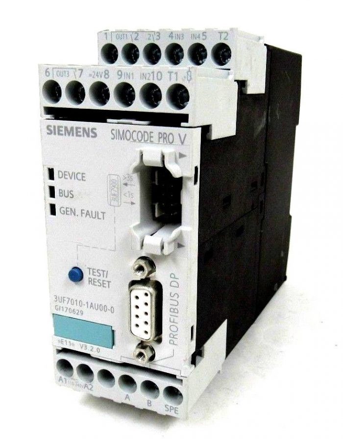 USED SIEMENS 3UF7010-1AU00-0 RELAY MOTOR CONTROL 3UF70101AU000