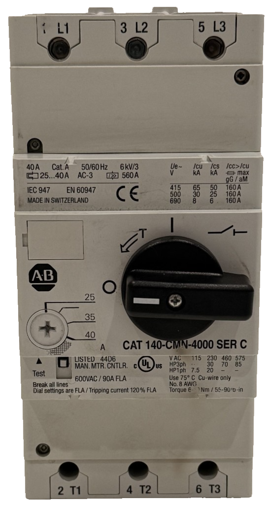 ALLEN BRADLEY 140-CMN-4000 SER. C CIRCUIT BREAKER 140CMN4000 NEW, SURPLUS - Image 6