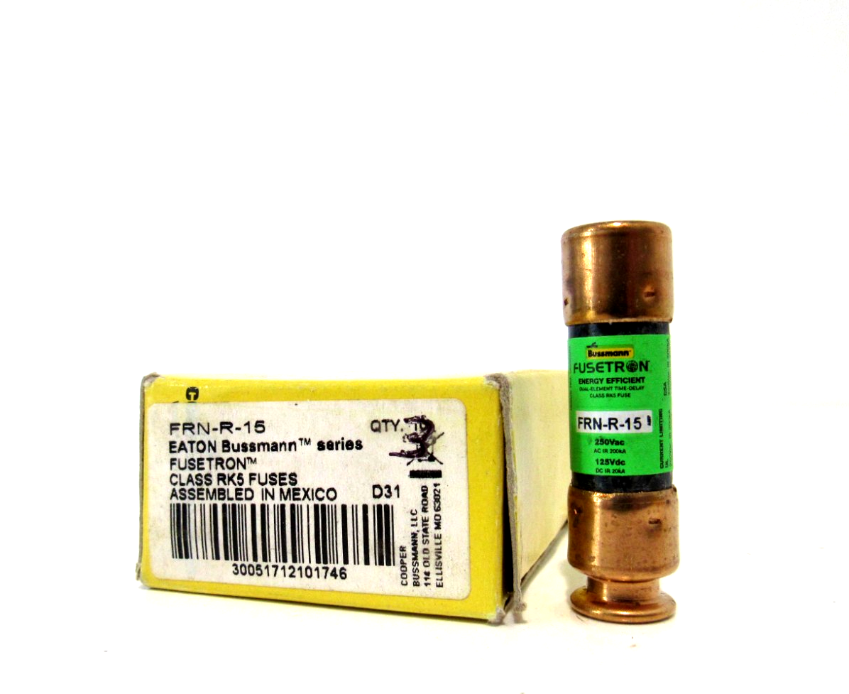 BOX OF 3 NEW BUSSMANN FRN-R-15 FUSES FRNR15