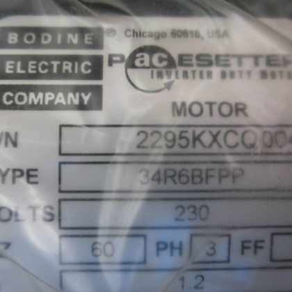 NEW BODINE ELECTRIC 35R6BFPP MOTOR