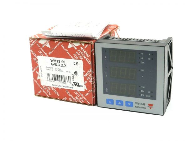 NEW CARLO GAVAZZI WM12-96.AV5.3.DX MULTIFUNCTION METER WM1296AV53DX