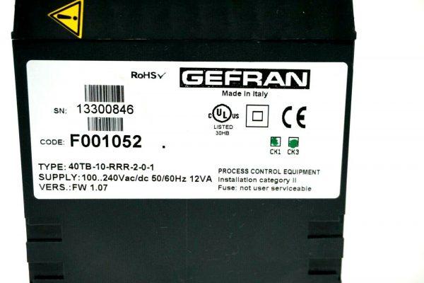 NEW GEFRAN 40TB-10-RRR-2-0-1 TEMPERATURE CONTROLLER 40TB10RRR201 - Image 4