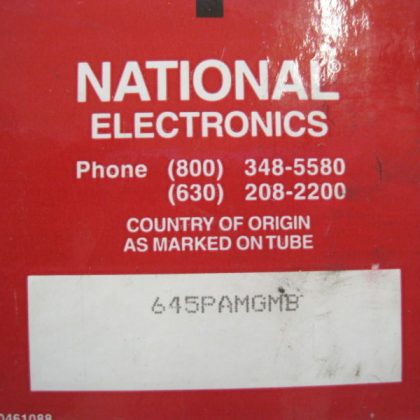 NEW NATIONAL ELECTRONICS 645PAMGMB CRT TUBE
