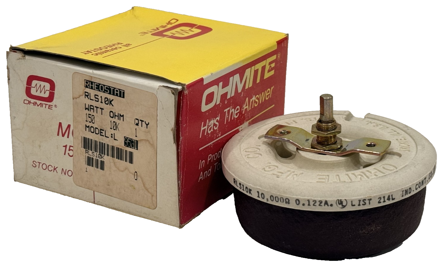 NEW OHMITE RLS10K RHEOSTAT 150 WATT 10K OHMS RESISTANCE