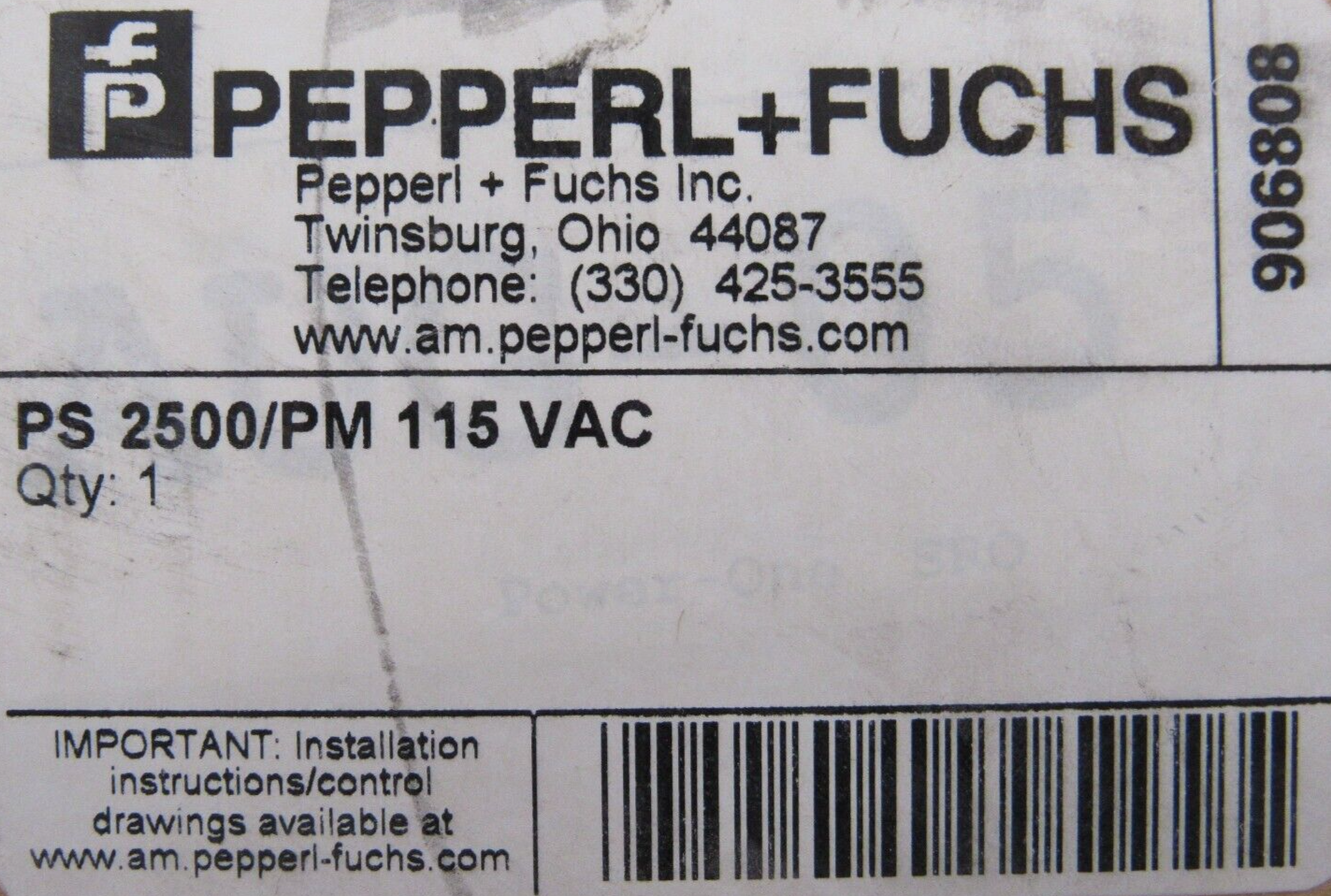 NEW PEPPERL & FUCHS PS2500/PM-115 POWER SUPPLY MODULE PS2500PM115 - Image 6
