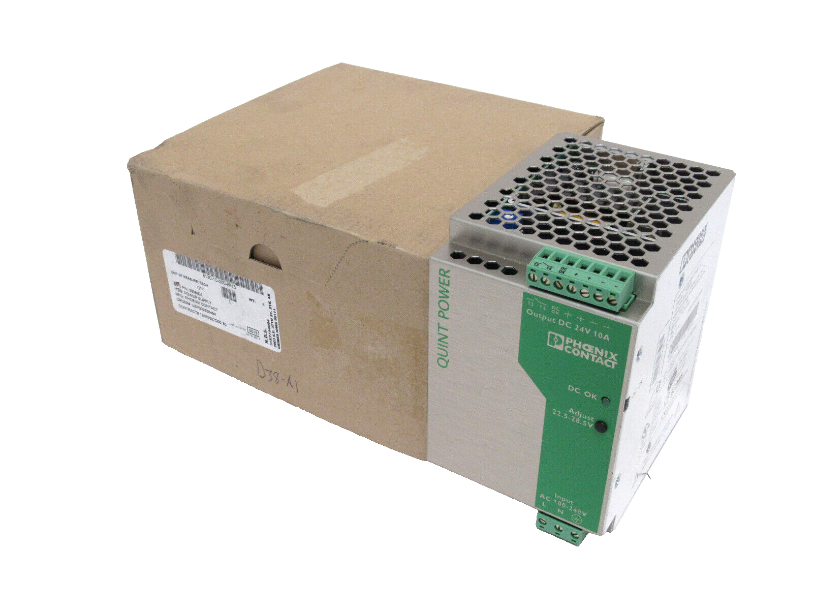 NEW PHOENIX CONTACT QUINT-PS-100-240AC/24DC/10 POWER SUPPLY 2938604 OUTPUT 24VDC