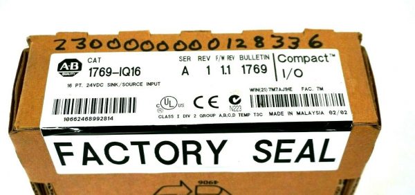 NEW SEALED ALLEN BRADLEY 1769-IQ16 INPUT MODULE SER.A REV.1 1769IQ16 - Image 3