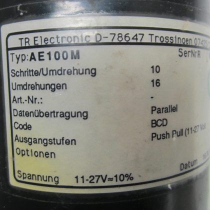 USED T&R ELECTRONIC AE100M ABSOLUTE ENCODER