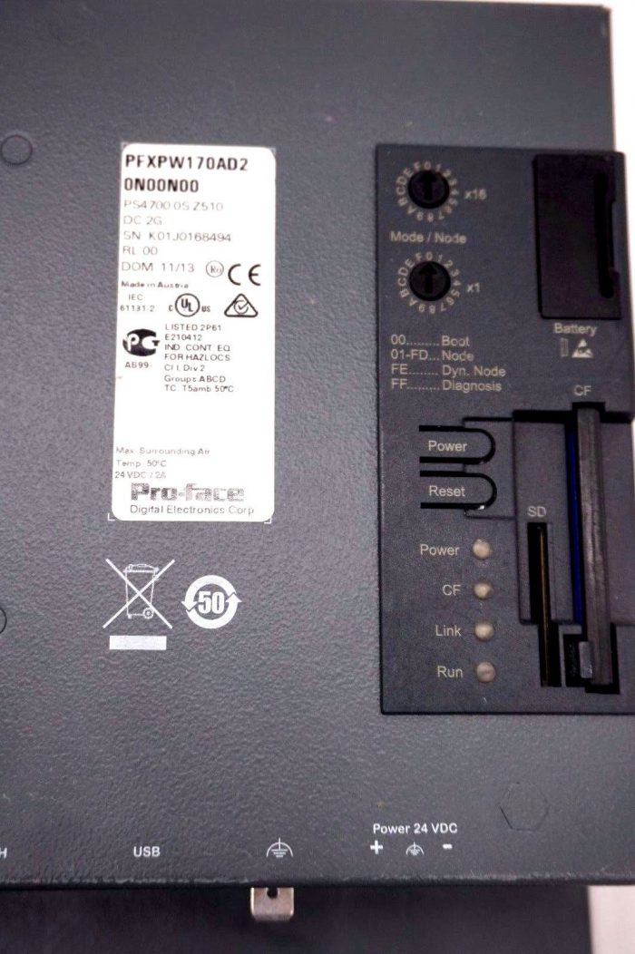 USED PRO FACE PFXPW170AD20N00N00 PS4700-0S-Z510-DC-2G OPERATOR PANEL - Image 5