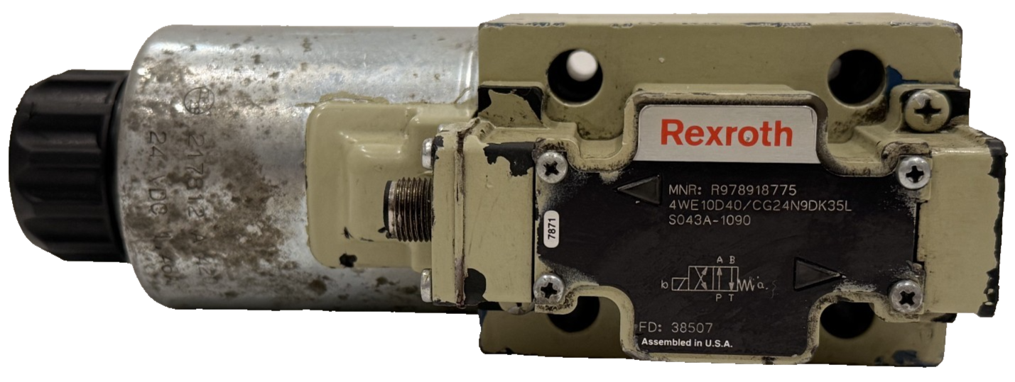 USED REXROTH 4WE10D40/CG24N9DK35L DIRECTIONAL SOLENOID VALVE R978918775 - Image 5