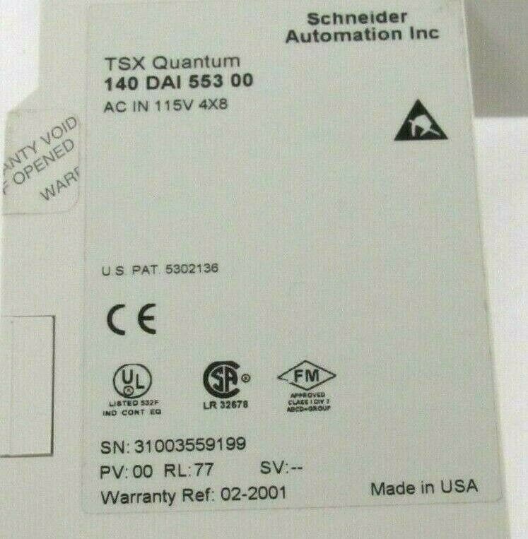 USED SCHNEIDER AUTOMATION 140-DAI-553-00 TSX QUANTUM MODULE - Image 3
