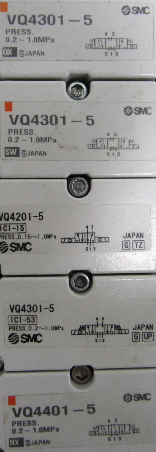 USED SMC VV5Q41-05-DAM01 MANIFOLD VQ4301-5 VQ4201-5 VQ4401-5 - Image 4