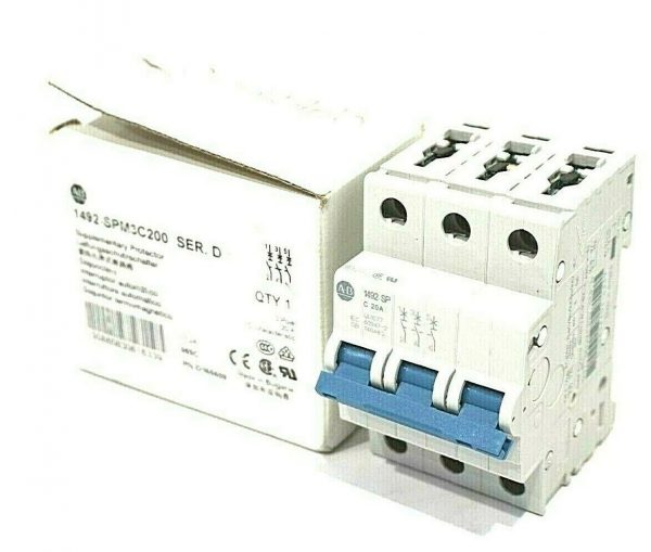 NEW ALLEN BRADLEY 1492-SPM3C200 SUPPLEMENTARY PROTECTOR SER.D 1492SPM3C200