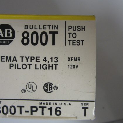 NEW ALLEN BRADLEY 800T-PT16 PILOT LIGHT SER.T 800TPT16