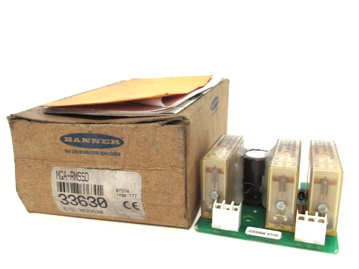 NEW BANNER ENGINEERING MGA-RMSSD RELAY MODULE 33630 MGARMSSD - SB ...