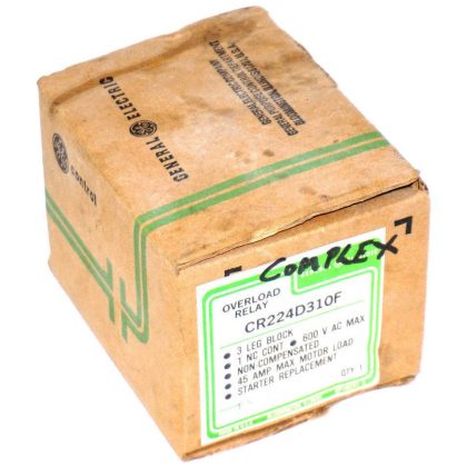 NEW GENERAL ELECTRIC CR224D310F OVERLOAD RELAY