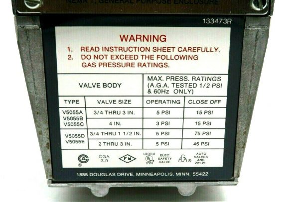 NEW HONEYWELL V4055A-1007 FLUID POWER GAS VALVE V4055A1007 - Image 4