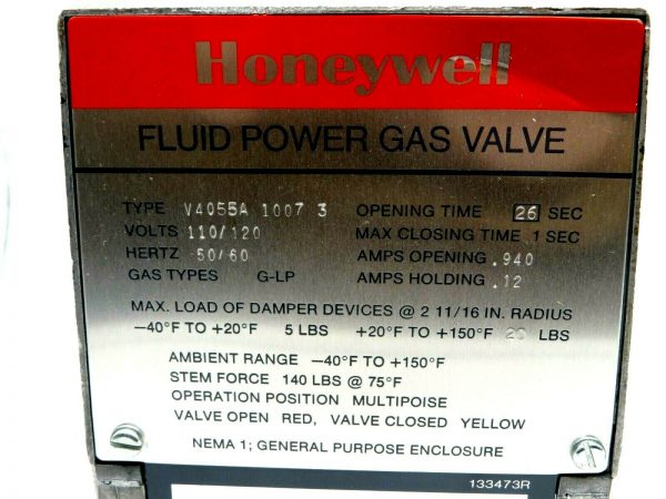 NEW HONEYWELL V4055A-1007 FLUID POWER GAS VALVE V4055A1007 - Image 5