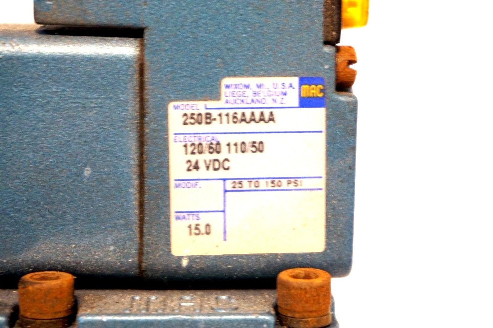 NEW MAC VALVES 57C-32-116AA SOLENOID VALVE W/ 250B-116AAAA 57C32116AA - Image 4