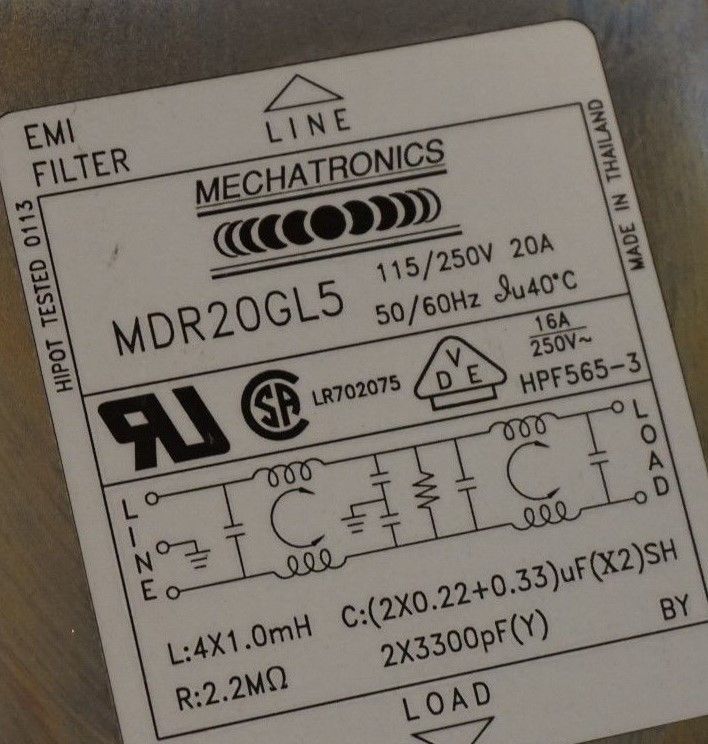 NEW MECHATRONICS MDR20GL5 EMI FILTER - Image 3
