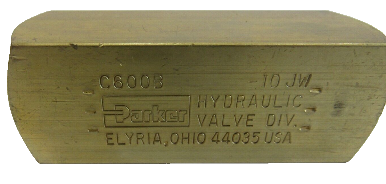 NEW PARKER C600B HYDRAULIC VALVE 2000PSI - Image 3