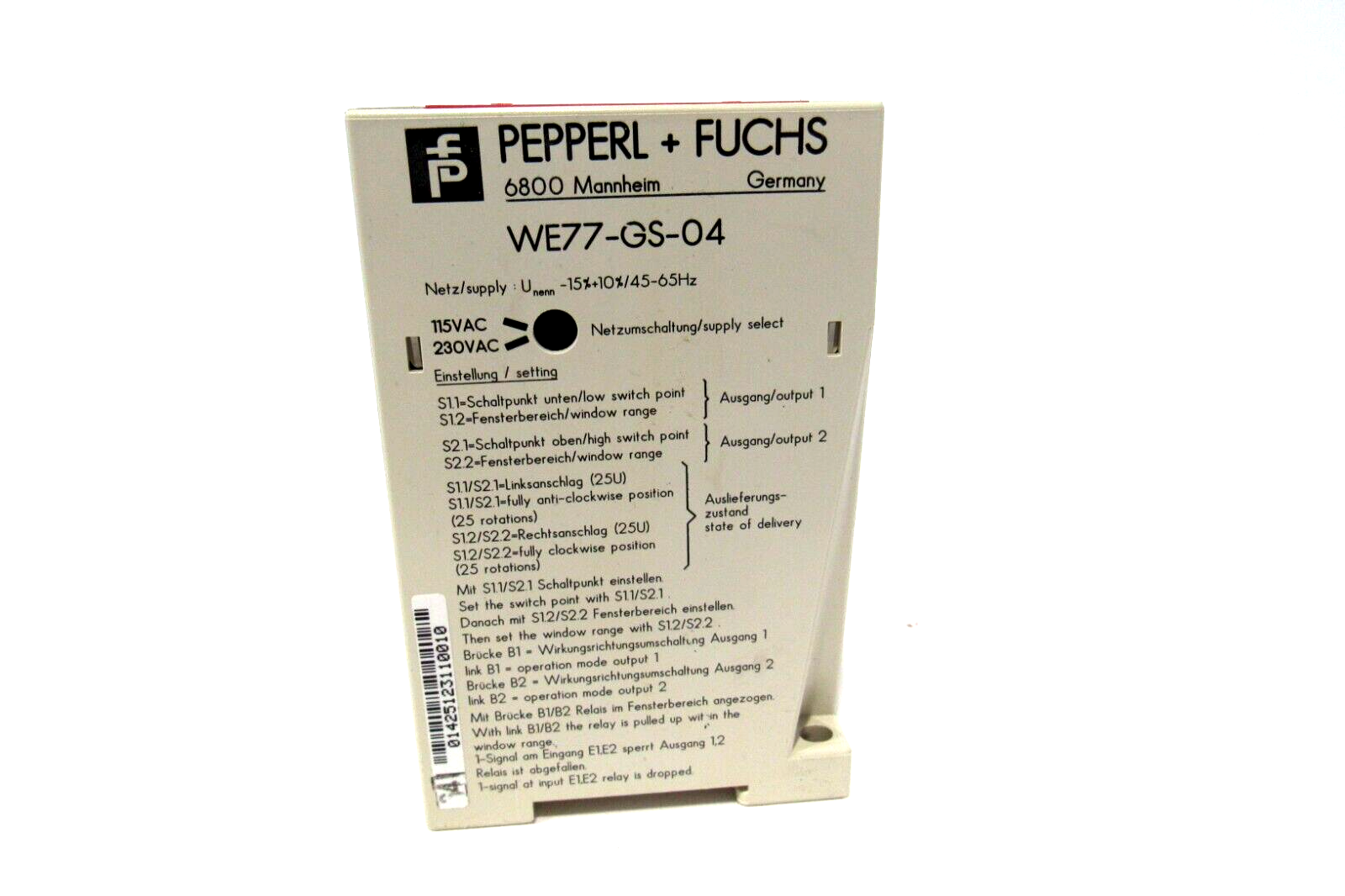 NEW PEPPERL & FUCHS WE 77-GS-04 TRIP AMPLIFIER WE77GS04 - Image 3