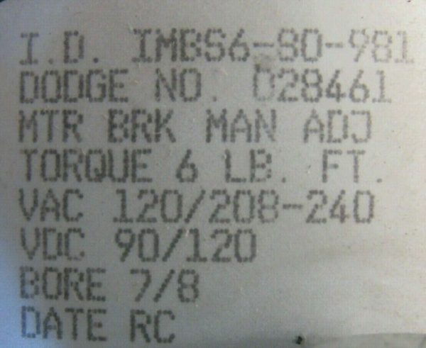 NEW RELIANCE ELECTRIC P14H1419S-VX MOTOR 2HP 1725RPM 208-230/460V 028461 - Image 5