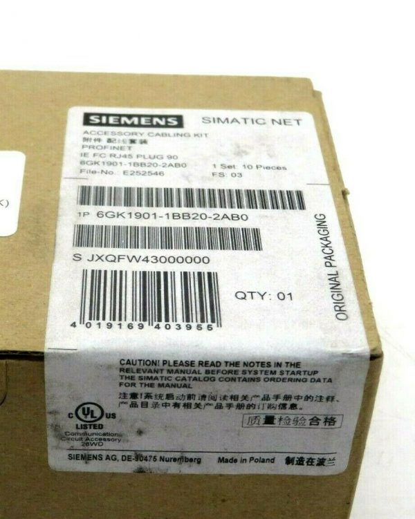 NEW SEALED SIEMENS 6GK1901-1BB20-2AB0 CABLING KIT 6GK19011BB202AB0 - Image 3