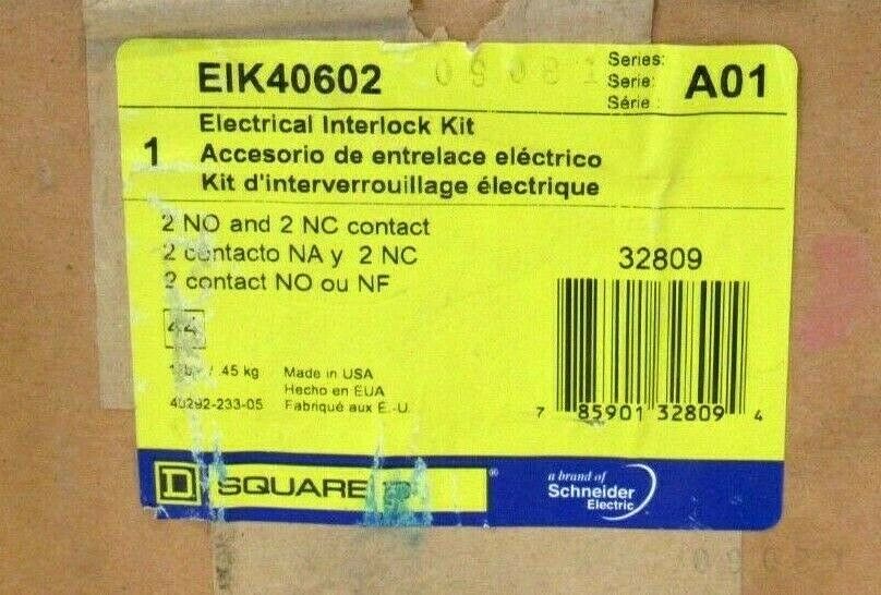 NEW SQUARE D EIK40602 ELECTRICAL INTERLOCK KIT SER.A01 - Image 3