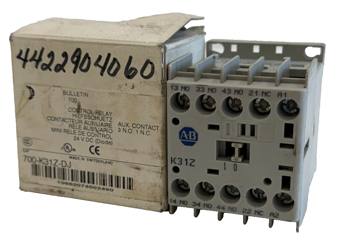ALLEN BRADLEY 700-K31Z-DJ CONTACT RELAY SER.B 700K31ZDJ NEW, SURPLUS