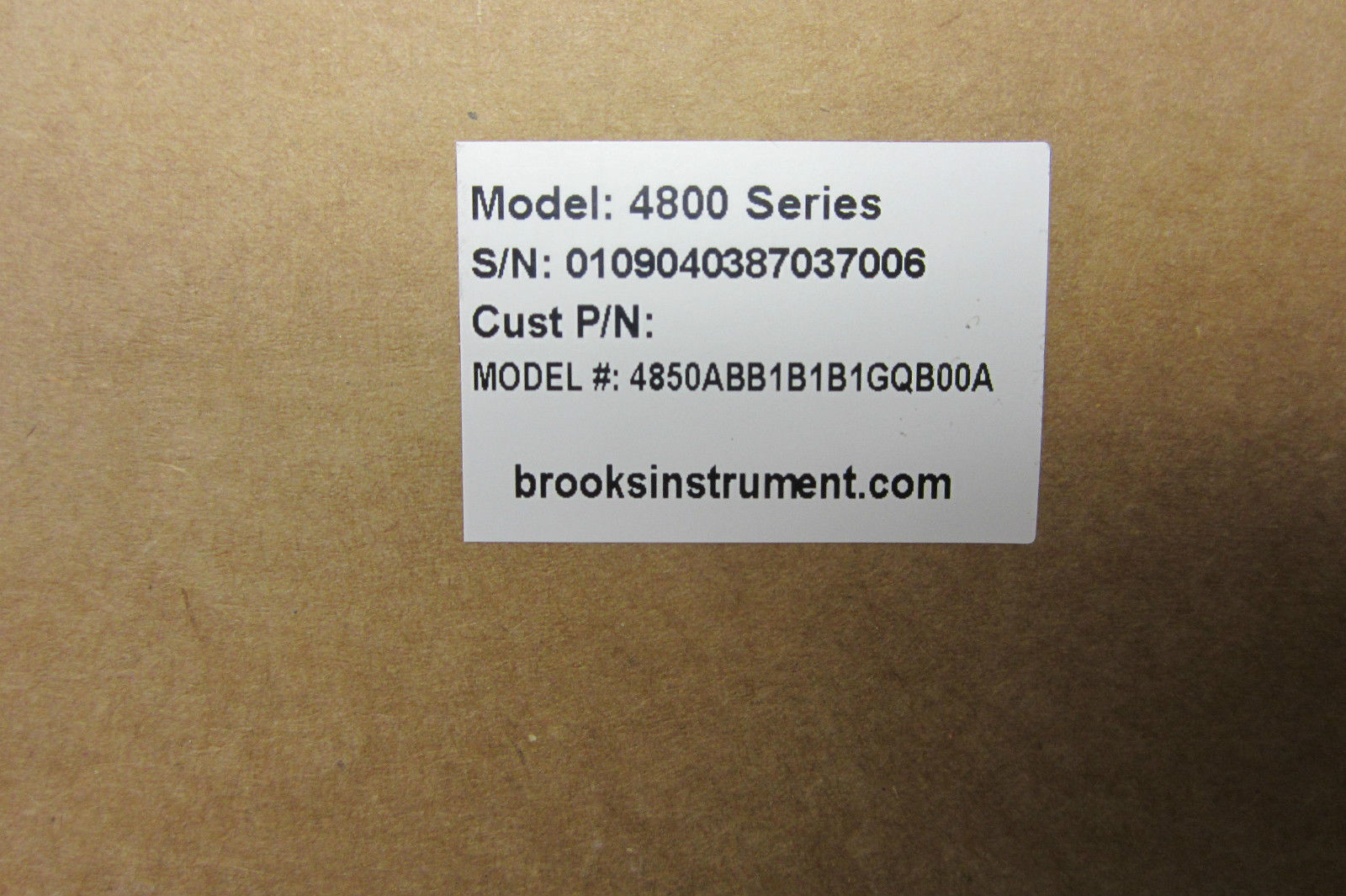 NEW BROOKS INSTRUMENTS 4850ABB1B1B1GQB00A MASS FLOW CONTROLLER MODEL 4800 SERIES