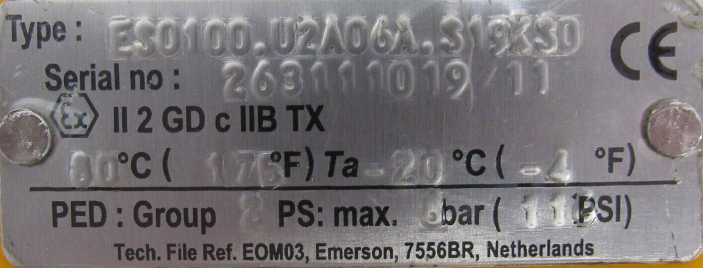 NEW ELOMATIC ES0100.U2A06A.S19KS0 ACTUATOR CERAMIC BALL VALVE 2" 5027589 - Image 5