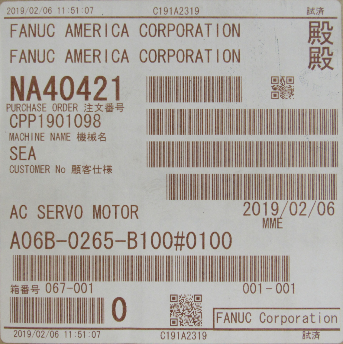 NEW FANUC A06B-0265-B100#0100 SERVO MOTOR A06B0265B1000100 - Image 4