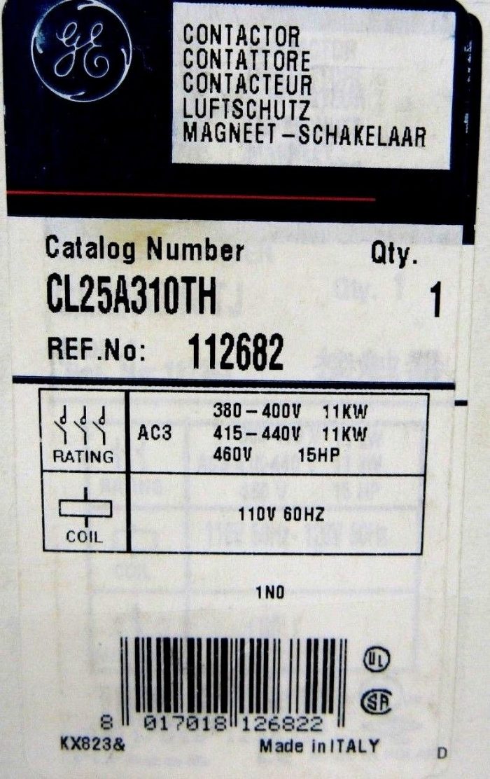 NEW GENERAL ELECTRIC CL25A310TH CONTACTOR CL25A300T 112682 - Image 5