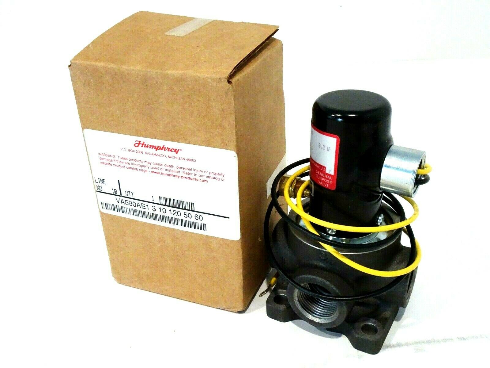 NEW HUMPHREY VA590AE1-3-10 120 50 60 SOLENOID VACUUM VALVE VA590AE1310 – SB  Industrial Supply, Inc.