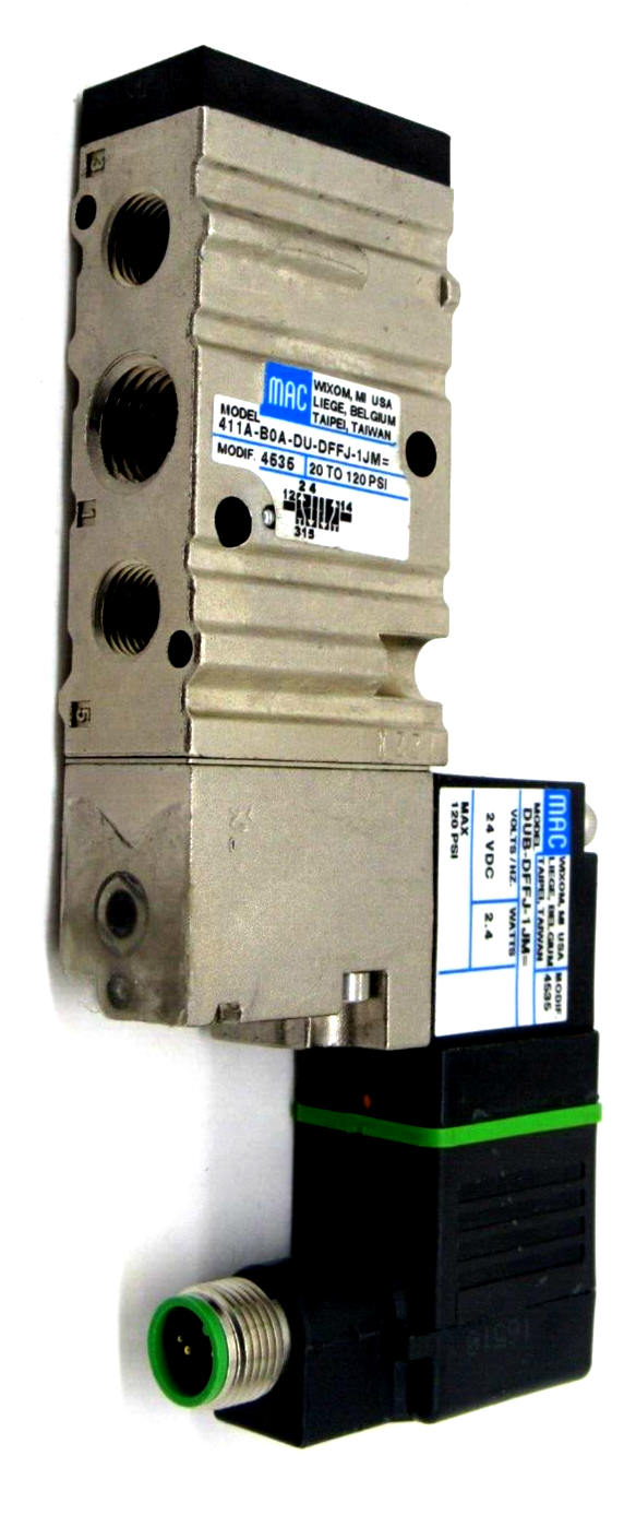 NEW MAC VALVES 411A-B0A-DU-DFFJ-1JM SOLENOID VALVE 411AB0ADUDFFJ1JM - Image 4