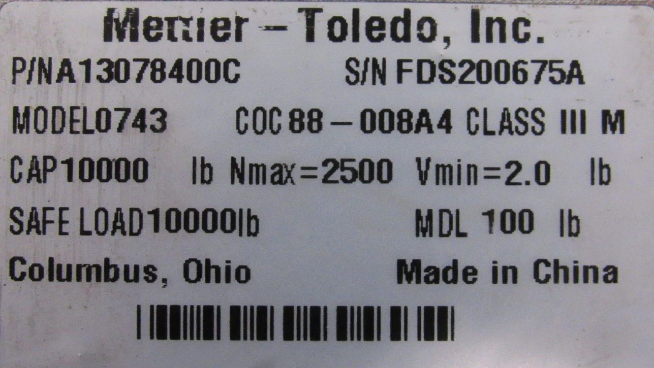 NEW METTLER TOLEDO A13078400C LOAD CELL 0743 - Image 4
