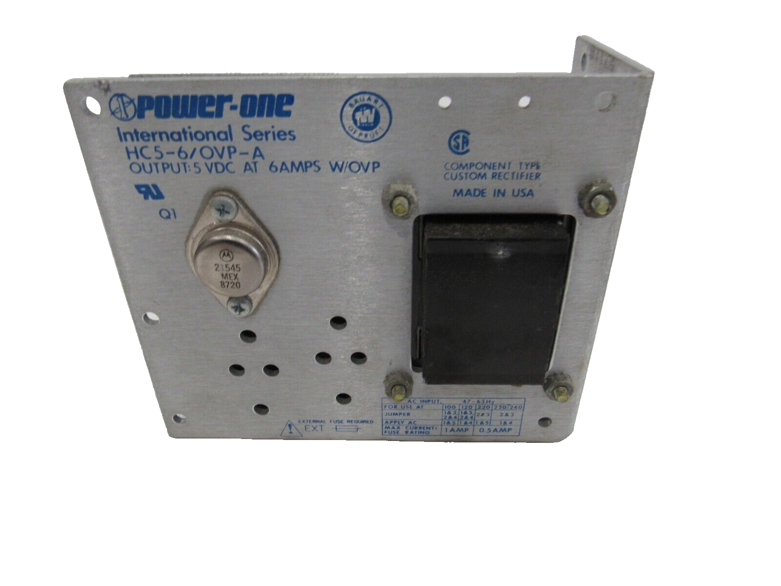 Alimentatore Lineare Power One HCAA-60W-A Usato - 5V/6A, ±15V/1A, Ottime Condizioni - 3