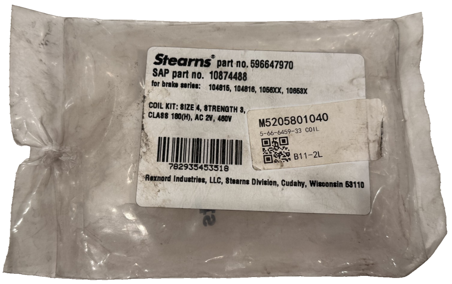 NEW REXNORD STEARNS 596647970 COIL KIT 6M4H3PA2QQ00 - Image 6